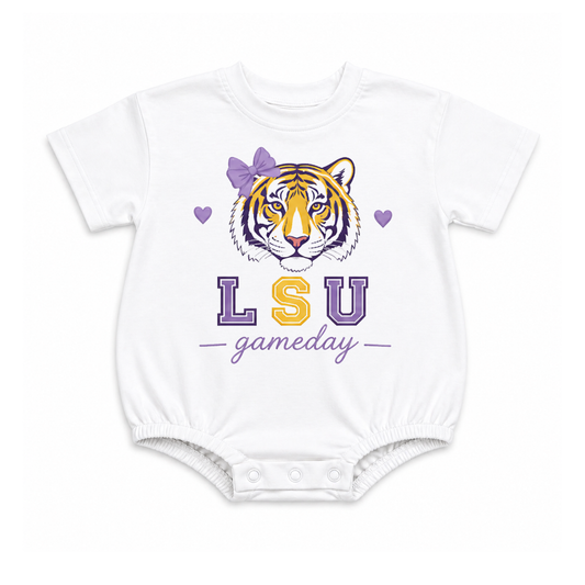 Purple & Gold Darling Gameday Graphic Organic Bubble