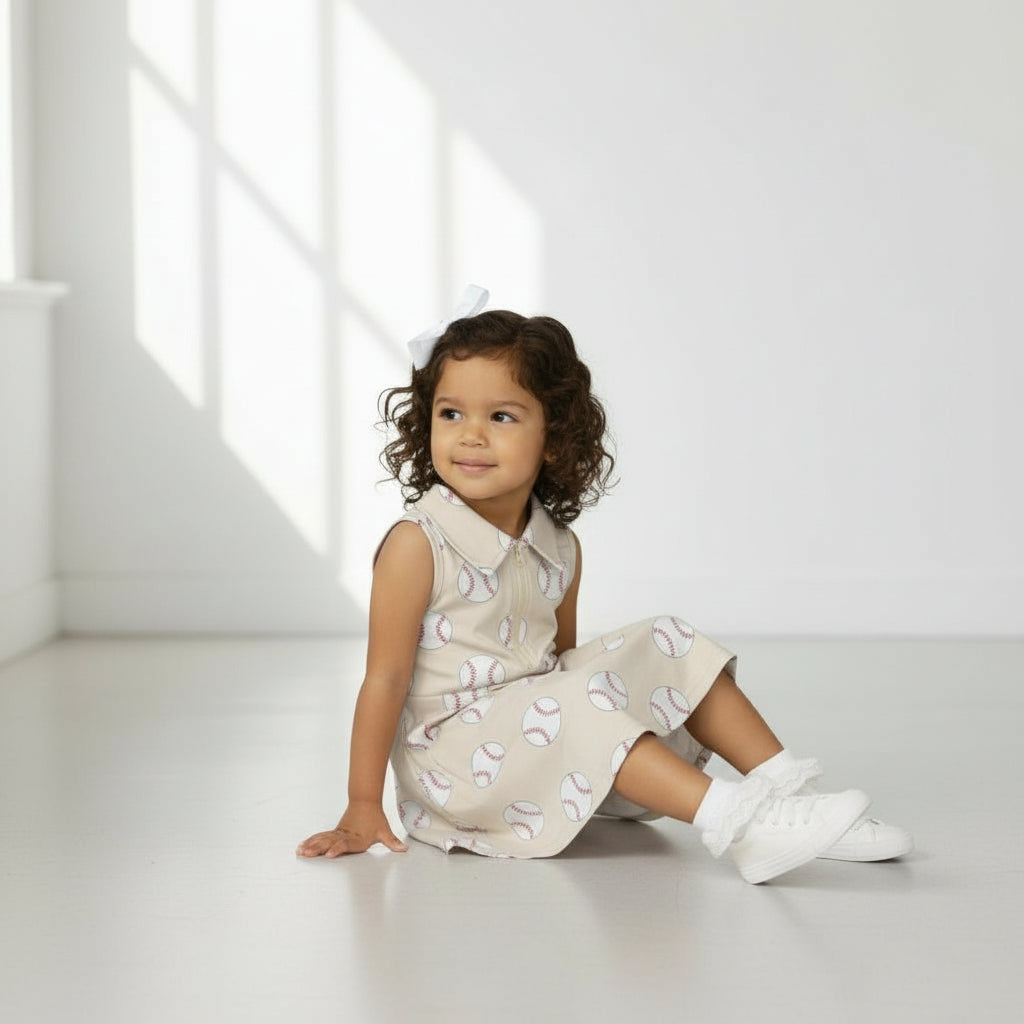 Courtside Collared Cutie Activewear Dress in Grand Slam