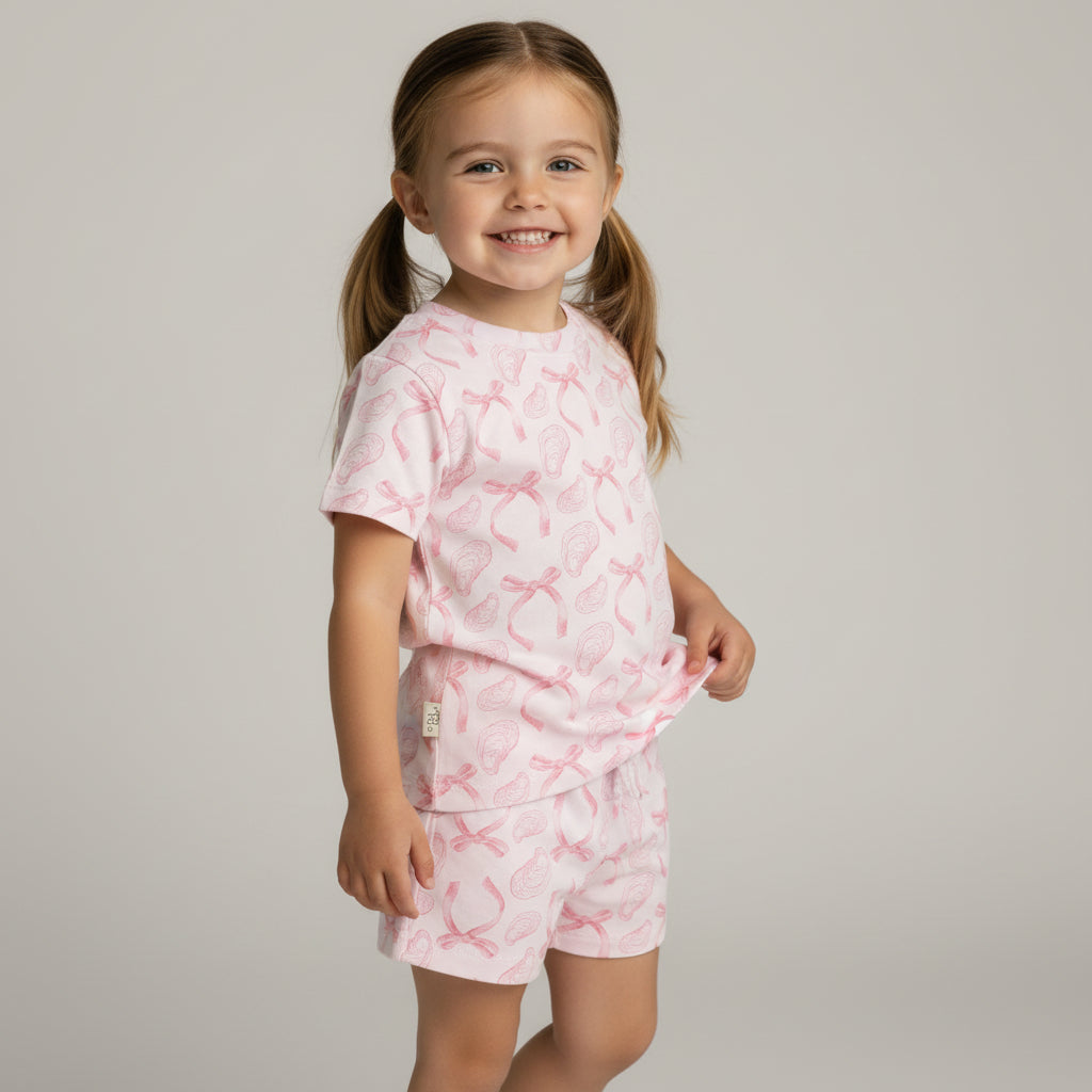 Casual Cutie Short Sleeve Short Set | Southern Charm  | Pink