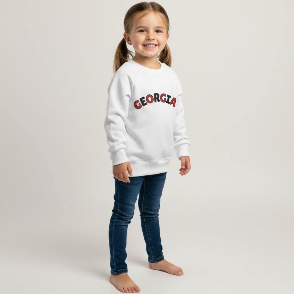 Georgia White Crewneck Pullover