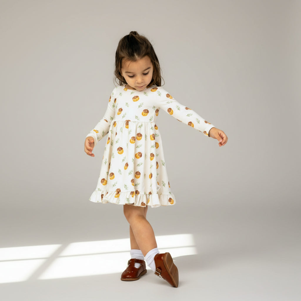 Acorn Ruffled Hem Twirl Dress
