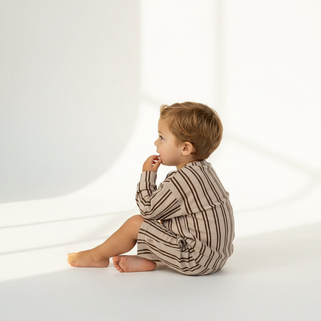 Neutral Lines Sweatsuit Short Set