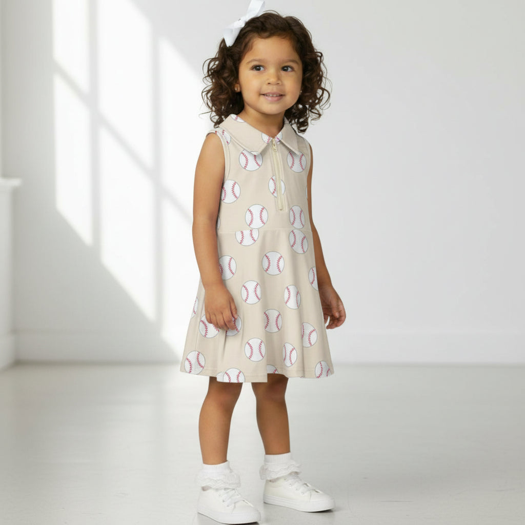 Courtside Collared Cutie Activewear Dress in Grand Slam